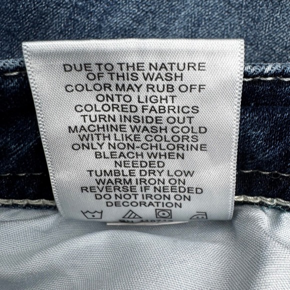 VIGOSS Womens Slim Boot Jeans Dark Wash Embroidered Pockets Size 18 Boho Western - Picture 12 of 12